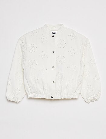 Chaqueta ligera con bordado inglés