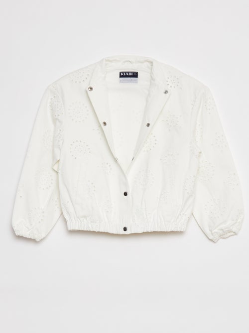 Chaqueta ligera con bordado inglés - Kiabi