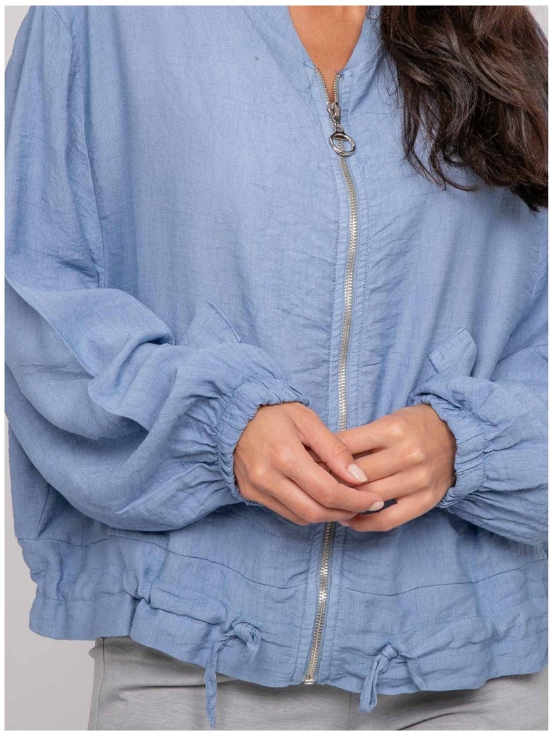 Chaqueta ligera con cremallera ULEO Azul - Kiabi