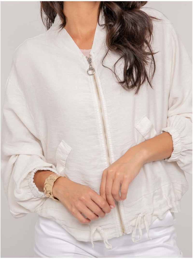 Chaqueta ligera con cremallera ULEO Crudo - Kiabi