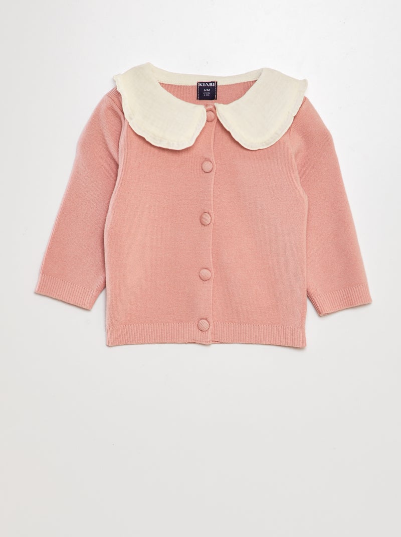 Chaqueta ligera con cuello bebé PURPURA - Kiabi