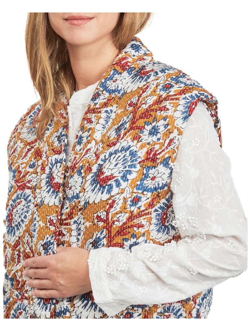 Chaqueta ligera de flores para mujer Kaporal Naranja - Kiabi