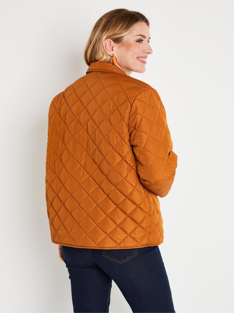 Chaqueta ligera de plumón acolchado con botones a presión - Afibel Camel - Kiabi