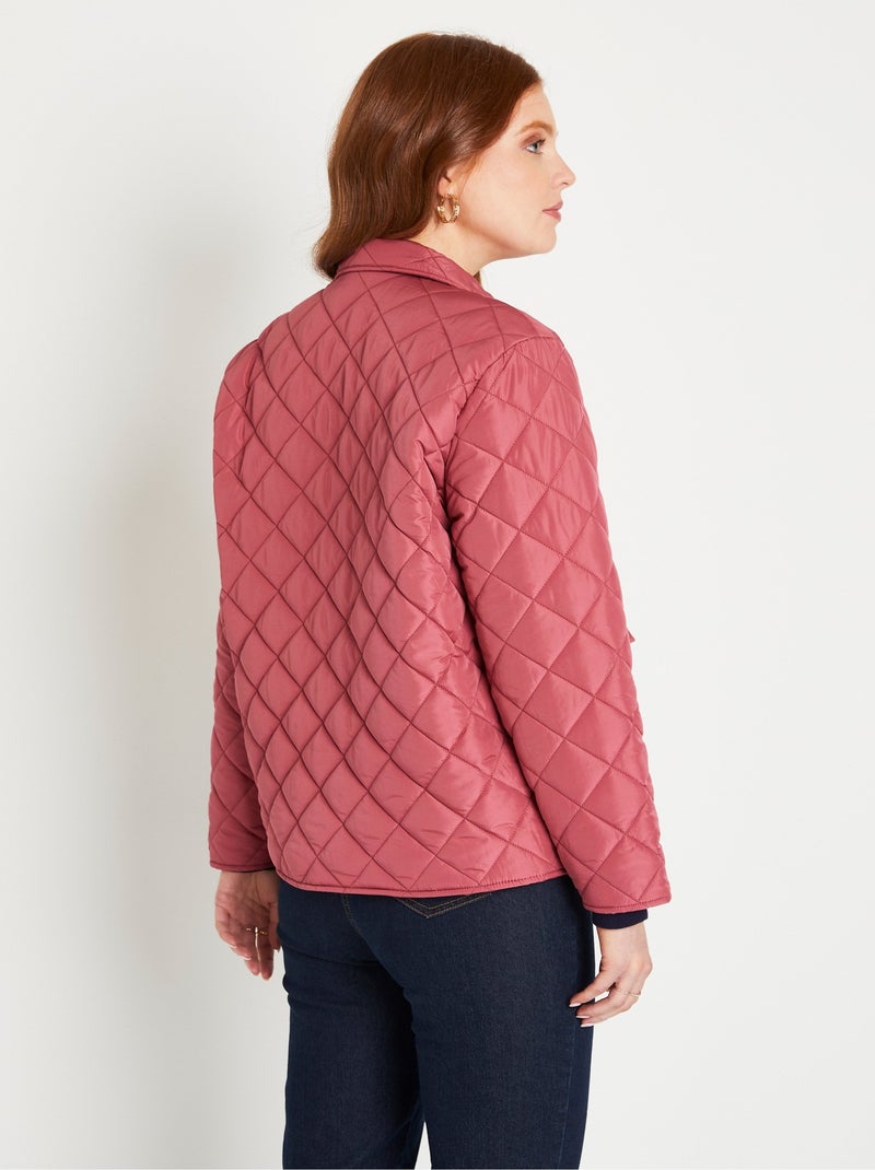 Chaqueta ligera de plumón acolchado con botones a presión - Afibel Rosa viejo - Kiabi