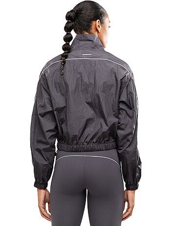Chaqueta ligera running mujer fitness mujer ueno dark gray