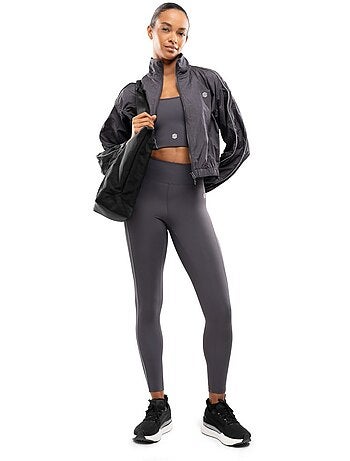 Chaqueta ligera running mujer fitness mujer ueno dark gray