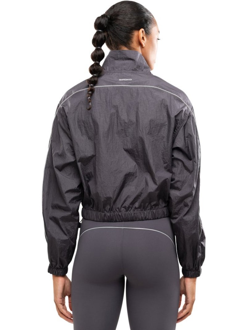 Chaqueta ligera running mujer fitness mujer ueno dark gray Blanco Gris - Kiabi