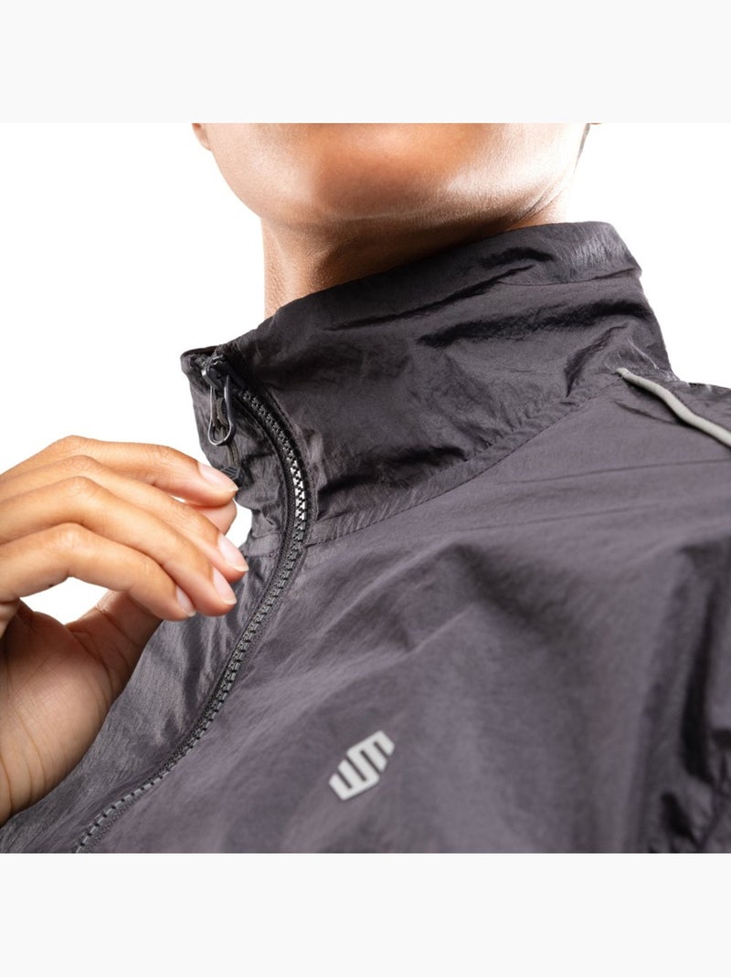 Chaqueta ligera running mujer fitness mujer ueno dark gray Blanco Gris - Kiabi