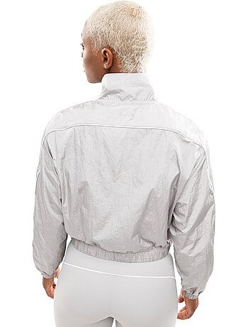 Chaqueta ligera running mujer fitness mujer ueno light gray