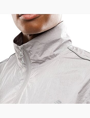 Chaqueta ligera running mujer fitness mujer ueno light gray