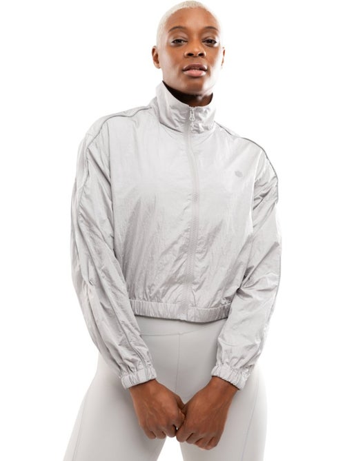 Chaqueta ligera running mujer fitness mujer ueno light gray - Kiabi