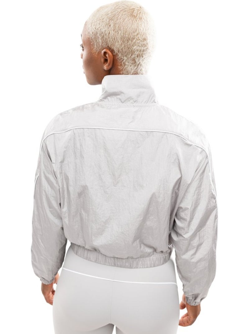Chaqueta ligera running mujer fitness mujer ueno light gray Blanco Gris - Kiabi