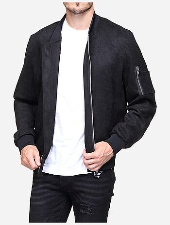 Chaqueta lisa de ante sintético - Frilivin