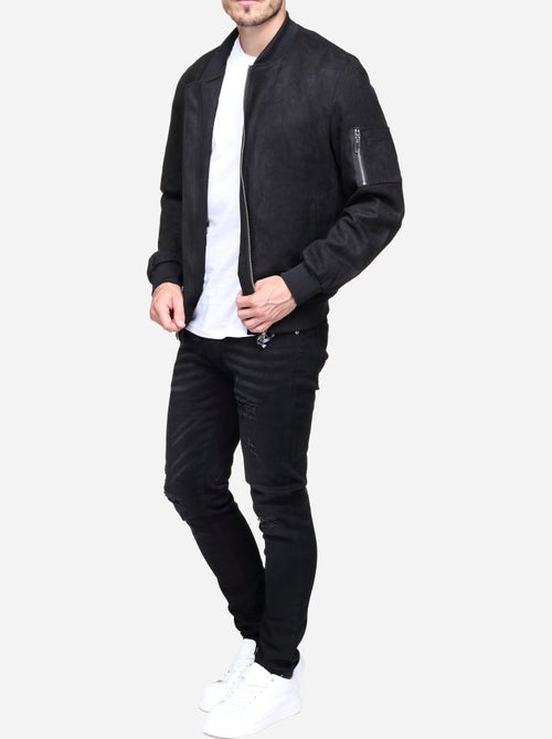 Chaqueta lisa de ante sintético - Frilivin - Kiabi Chaqueta lisa de ante sintético - Frilivin - Kiabi