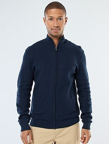 Chaqueta lisa de punto y cuello alto