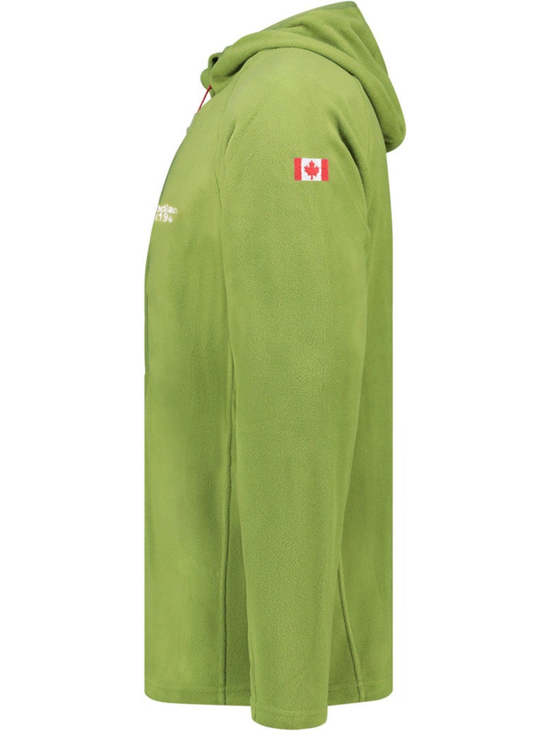 Chaqueta micropolar con capucha tugoodeak – canadian peak Verde caqui claro - Kiabi