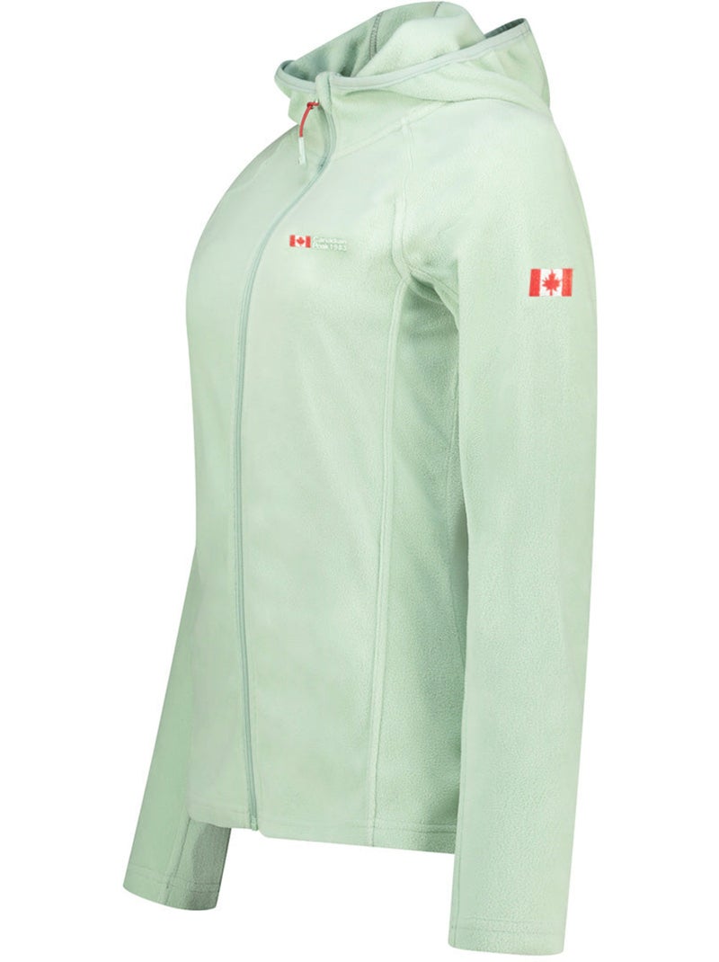 Chaqueta micropolar con capucha tugoodeak – canadian peak Verde pastel - Kiabi