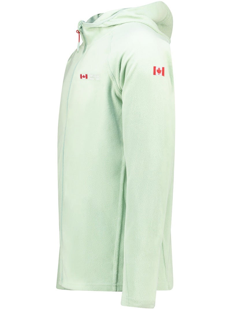 Chaqueta micropolar con capucha tugoodeak – canadian peak Verde pastel - Kiabi
