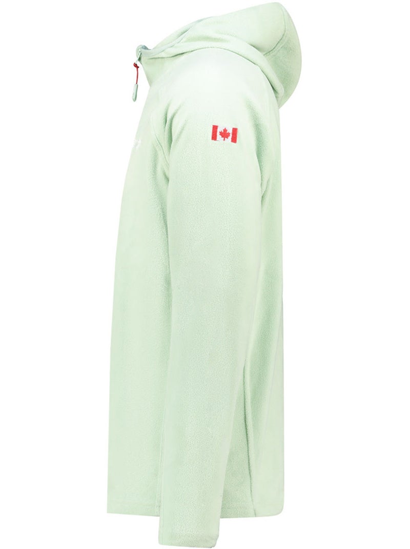 Chaqueta micropolar con capucha tugoodeak – canadian peak Verde pastel - Kiabi