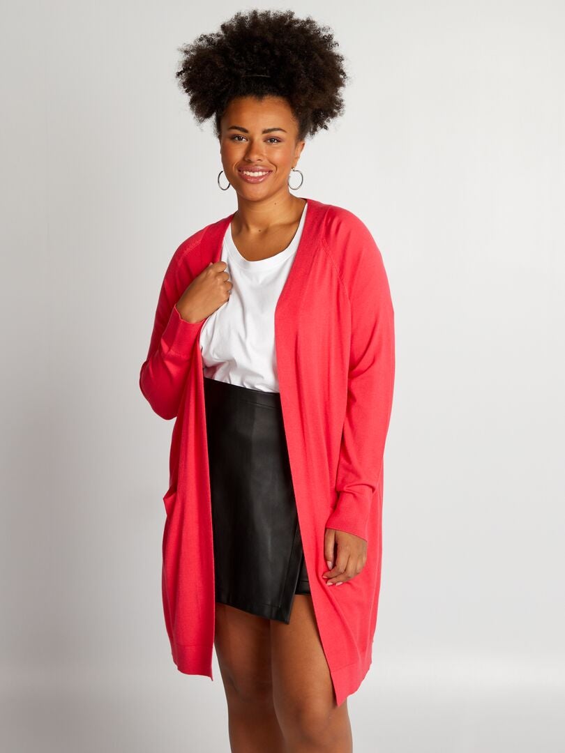 Chaqueta midi de punto ROSA - Kiabi