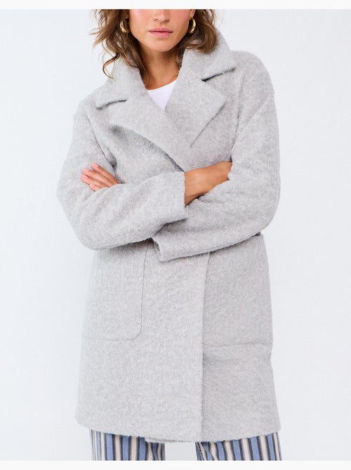 Chaqueta midi efecto bouclé, mo fashion - Kiabi Chaqueta midi efecto bouclé, mo fashion - Kiabi