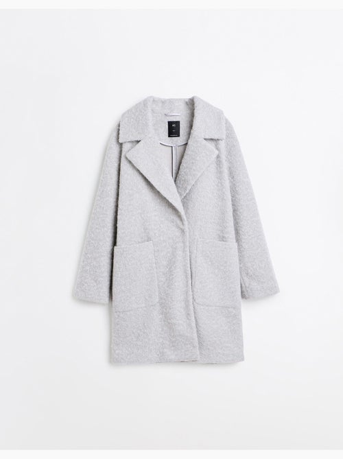 Chaqueta midi efecto bouclé, mo fashion - Kiabi Chaqueta midi efecto bouclé, mo fashion - Kiabi