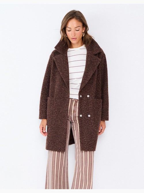 Chaqueta midi efecto bouclé, mo fashion - Kiabi Chaqueta midi efecto bouclé, mo fashion - Kiabi