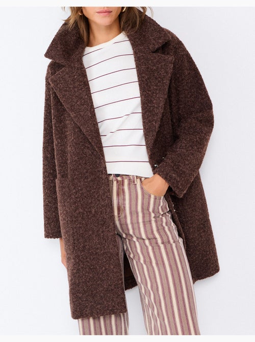 Chaqueta midi efecto bouclé, mo fashion - Kiabi Chaqueta midi efecto bouclé, mo fashion - Kiabi
