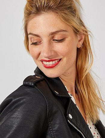 Chaqueta motera sintética - Kiabi