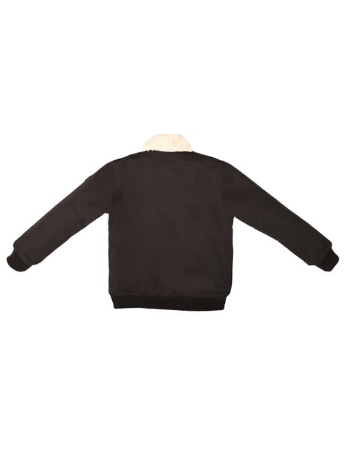 Chaqueta negra para niño | Forro y cuello de piel sintética | TOP GUN - Kiabi