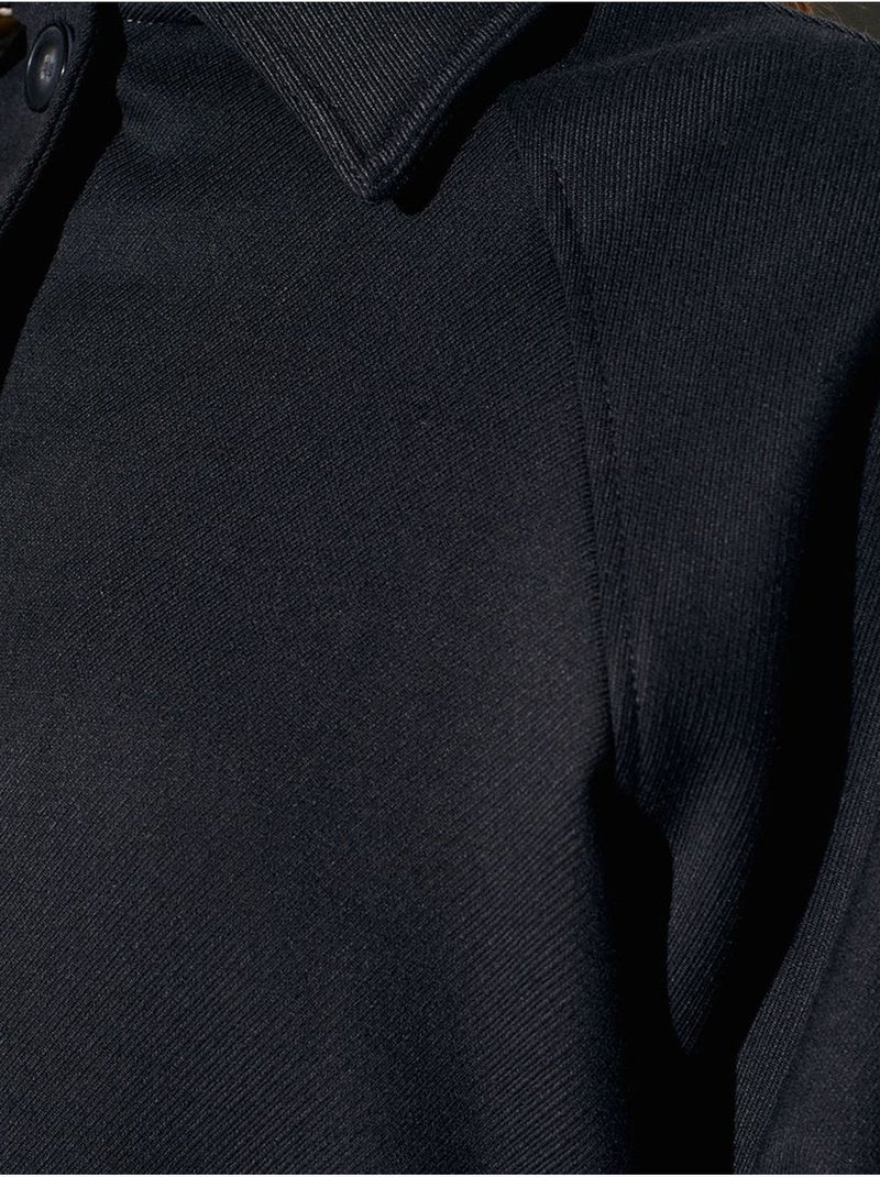 Chaqueta oversize de tejido con efecto peluche con botones Negro - Kiabi