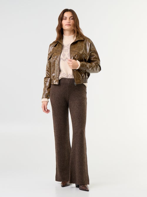 Chaqueta oversize de vinilo - Kiabi