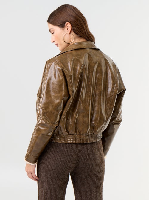 Chaqueta oversize de vinilo - Kiabi