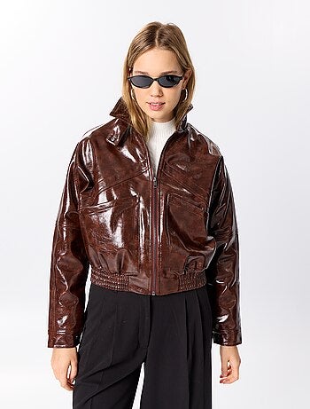 Chaqueta oversize de vinilo