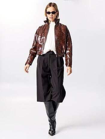 Chaqueta oversize de vinilo