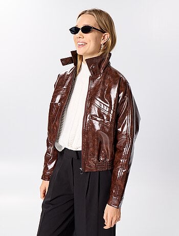 Chaqueta oversize de vinilo