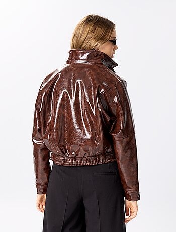 Chaqueta oversize de vinilo