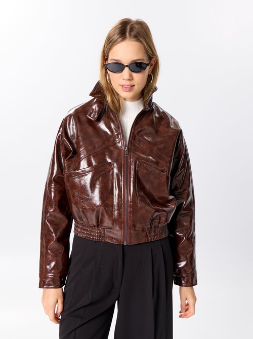 Chaqueta oversize de vinilo - Kiabi