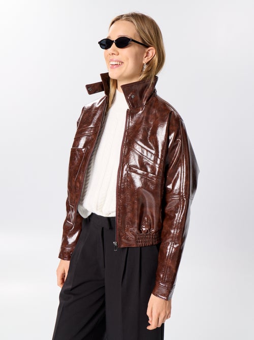 Chaqueta oversize de vinilo - Kiabi