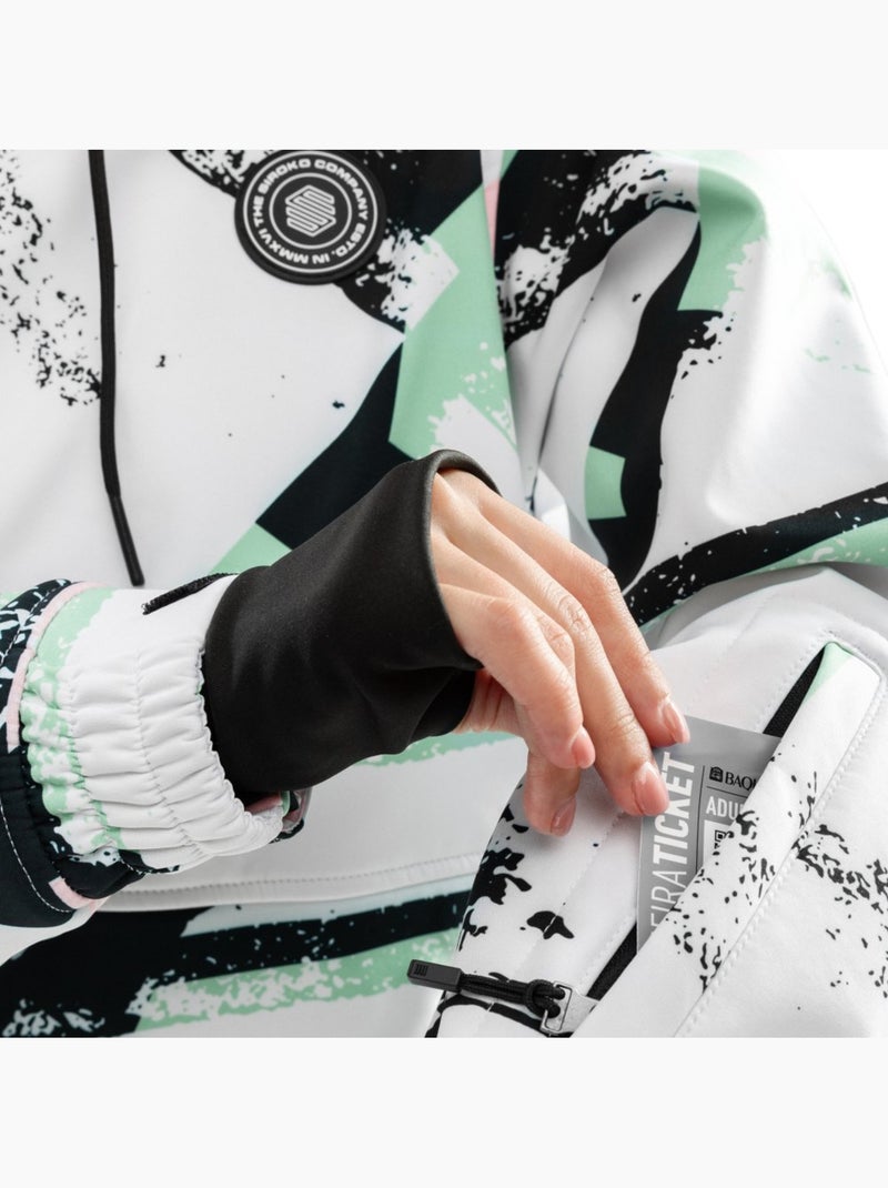 Chaqueta para snowboard/esquí mujer esquí y nieve mujer w1-w delirium Blanco - Kiabi