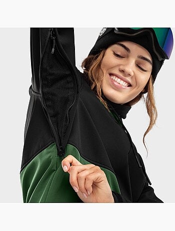 Chaqueta para snowboard/esquí mujer esquí y nieve mujer w1-w evergreen