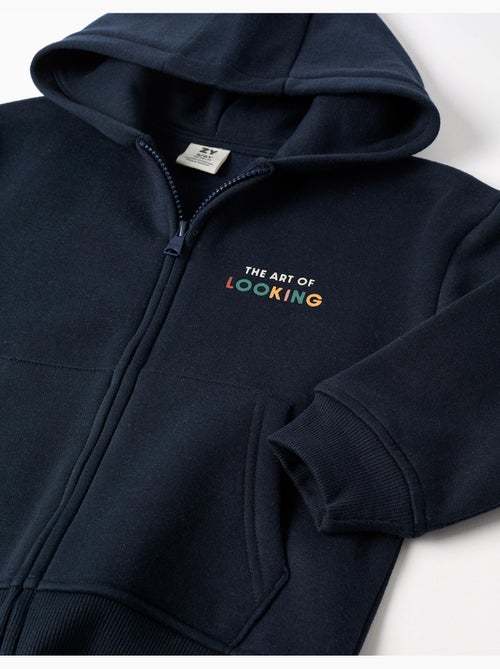 Chaqueta perchada con capucha y estampado Art of Looking - Kiabi