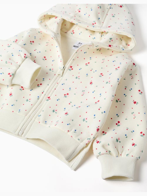 Chaqueta perchada con capucha y estampado floral - Kiabi Chaqueta perchada con capucha y estampado floral - Kiabi