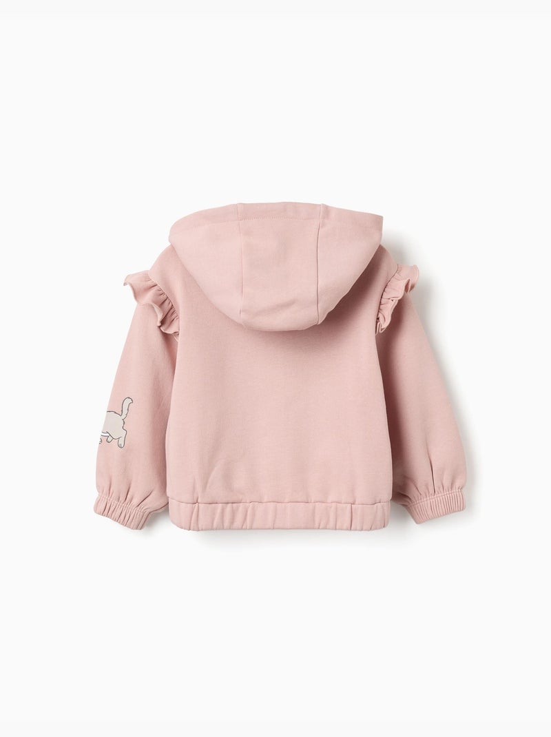 Chaqueta perchada con capucha y estampados de Los Aristogatos Malva lila - Kiabi