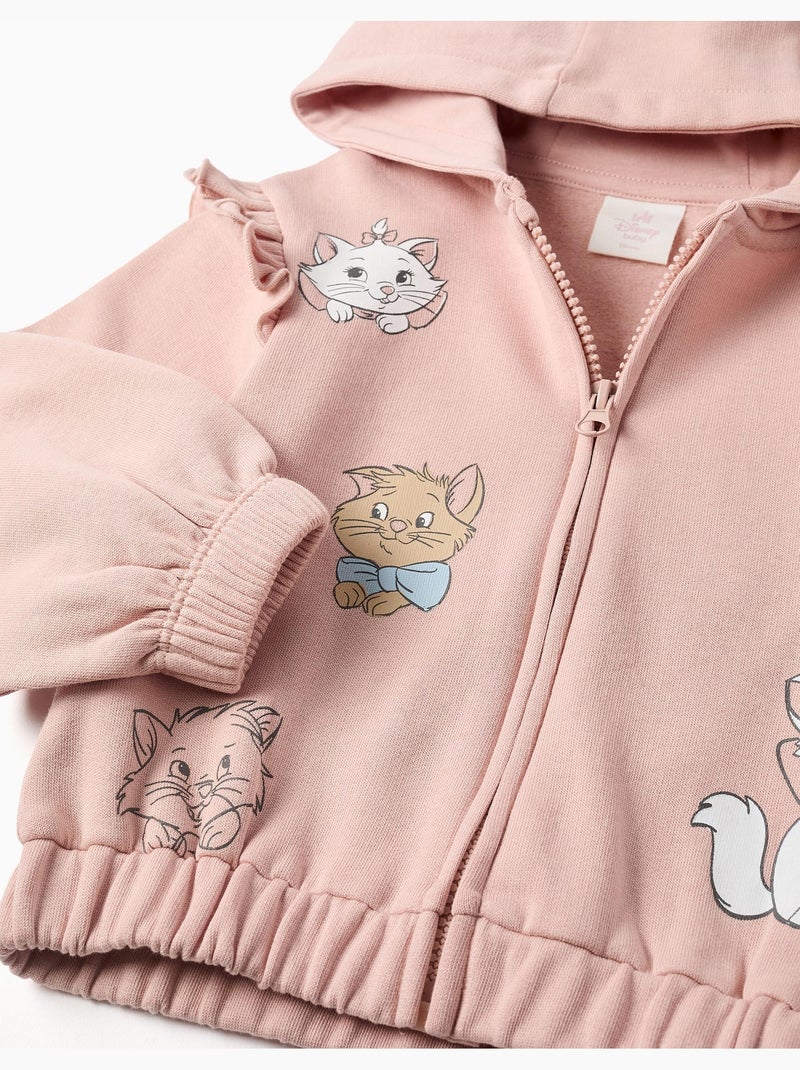 Chaqueta perchada con capucha y estampados de Los Aristogatos Malva lila - Kiabi