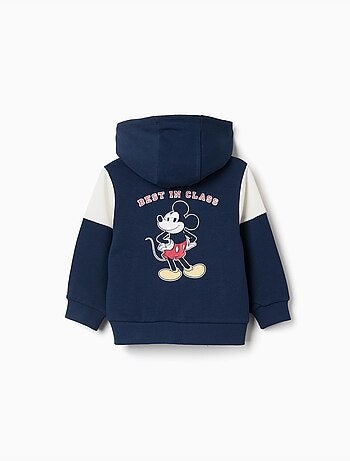 Chaqueta perchada con capucha y estampados de mickey