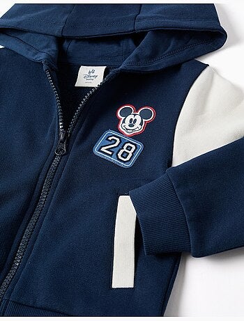 Chaqueta perchada con capucha y estampados de mickey