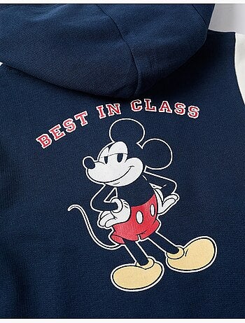 Chaqueta perchada con capucha y estampados de mickey