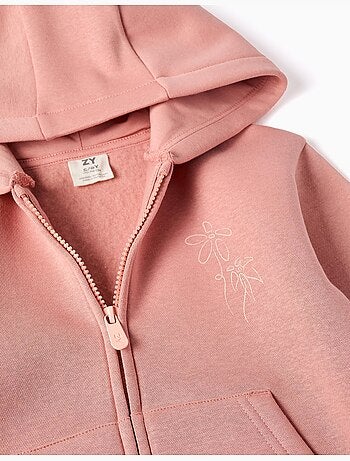 Chaqueta perchado con capucha con estampados florales