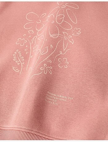 Chaqueta perchado con capucha con estampados florales